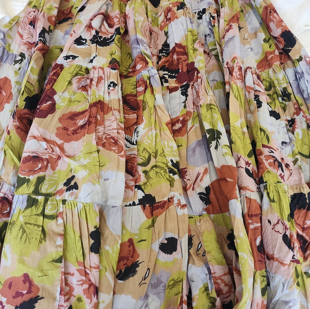 Floral Maxi 100% Cotton Skirt - Picture 8 of 9